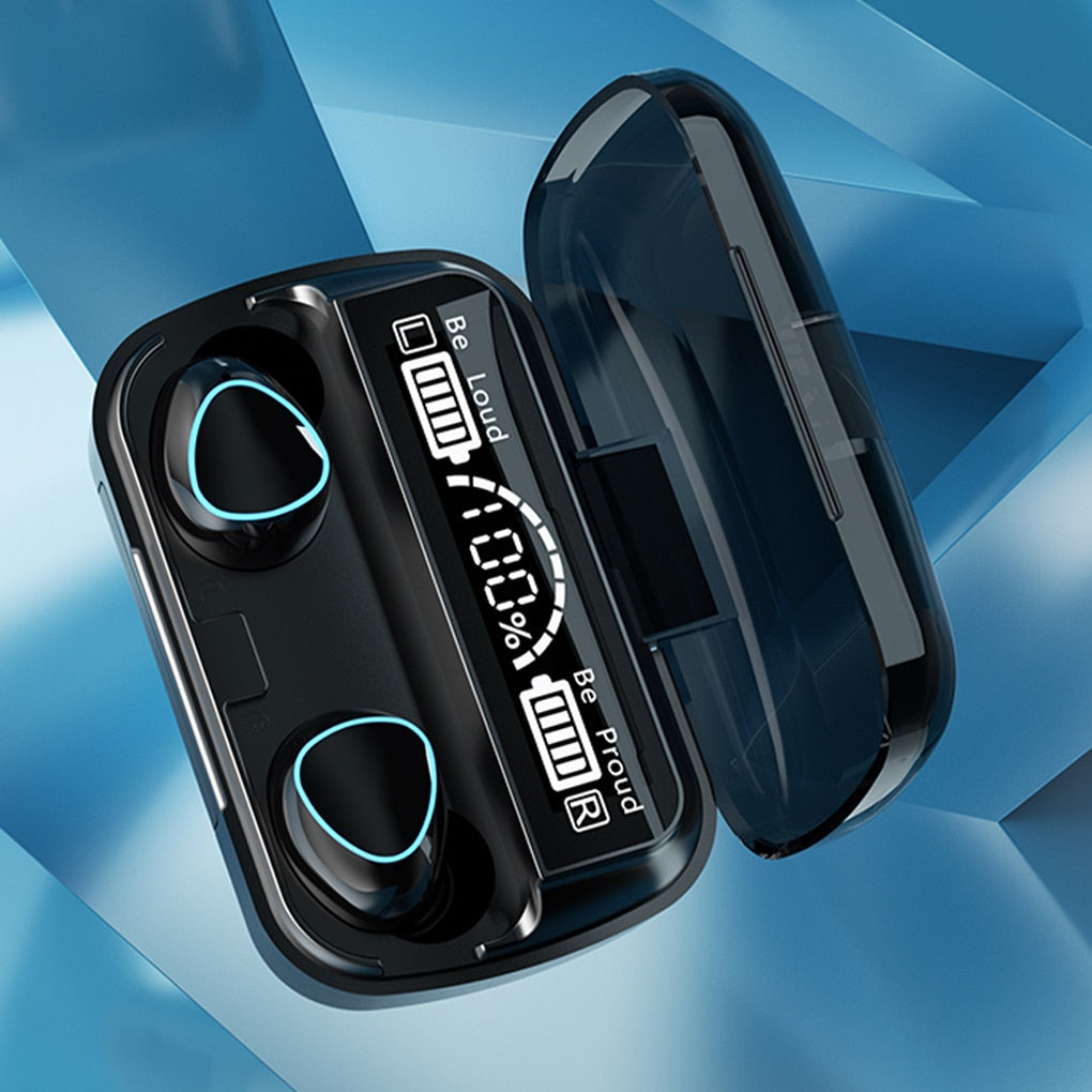 Wireless Bluetooth Earphones Earbuds | 9D TWS Stereo Sound | Waterproof & Sweatproof | Hands-Free Calling | Charging Box | Knox Electronics
