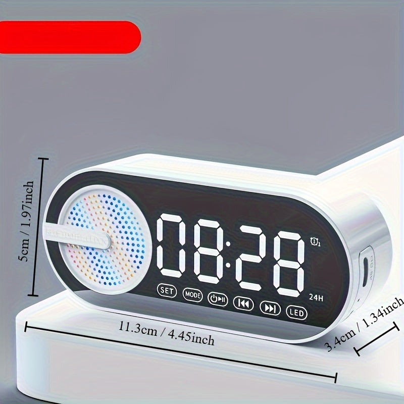 Dual speaker wireless clock speaker subwoofer 3D Surround Sound no sense of delay does not card superdurable with breathing lamp advanced appearance gift preferred